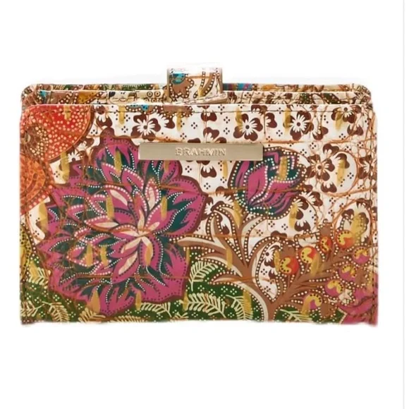 Brahmin Floral BiFold Wallet HannahMarketplace Melbourne Genuine Leather